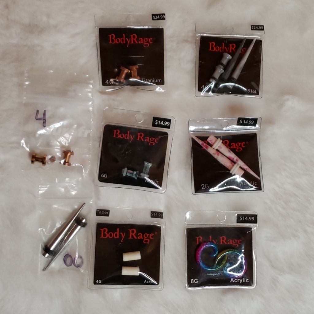 Body Rage Ear Gauge Plugs Various Sizes